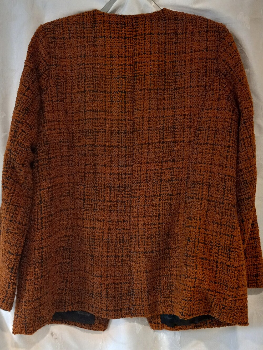 Linea by Louis Dell'Olio Rust Tweedish Bouclé Lined Blazer Size 12 NWOT - Picture 2 of 2